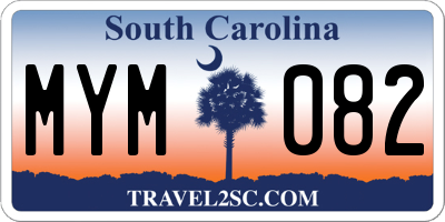 SC license plate MYM082