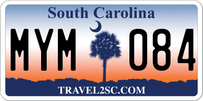 SC license plate MYM084