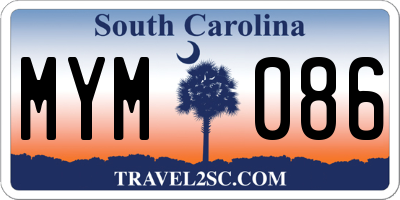 SC license plate MYM086
