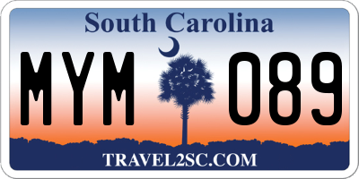 SC license plate MYM089