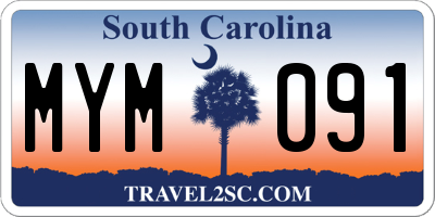 SC license plate MYM091