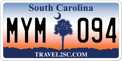 SC license plate MYM094