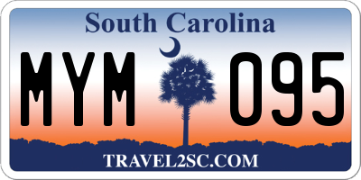 SC license plate MYM095
