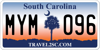 SC license plate MYM096