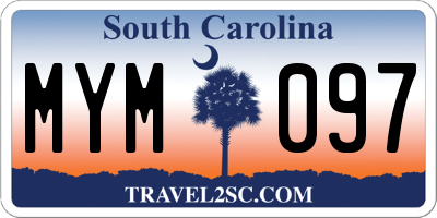 SC license plate MYM097