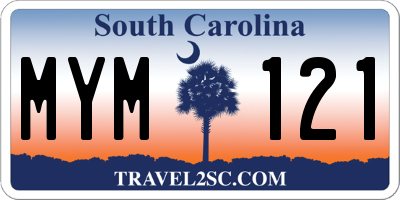 SC license plate MYM121