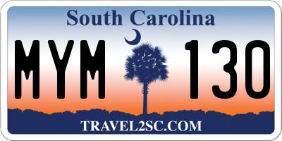 SC license plate MYM130