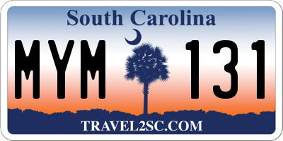 SC license plate MYM131