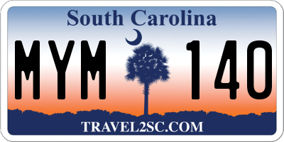 SC license plate MYM140