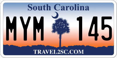 SC license plate MYM145