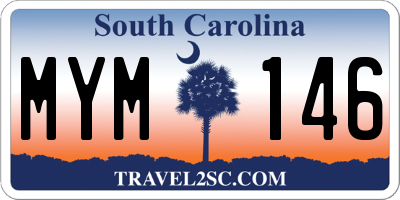 SC license plate MYM146