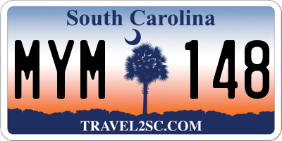 SC license plate MYM148