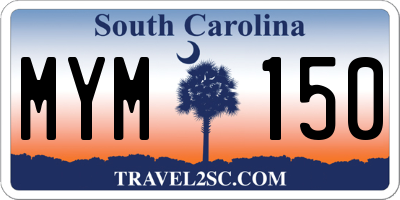 SC license plate MYM150