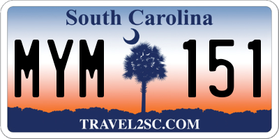 SC license plate MYM151