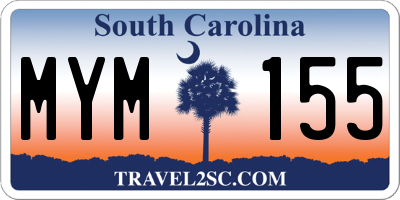 SC license plate MYM155