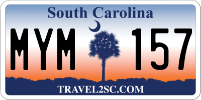 SC license plate MYM157