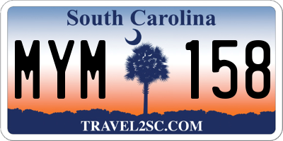 SC license plate MYM158