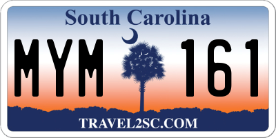 SC license plate MYM161