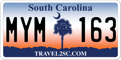 SC license plate MYM163
