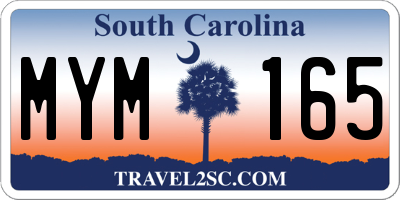 SC license plate MYM165