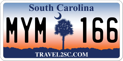 SC license plate MYM166