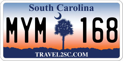 SC license plate MYM168