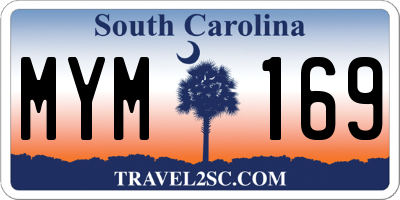 SC license plate MYM169