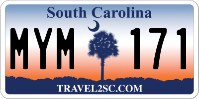 SC license plate MYM171