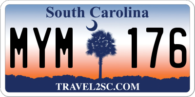 SC license plate MYM176