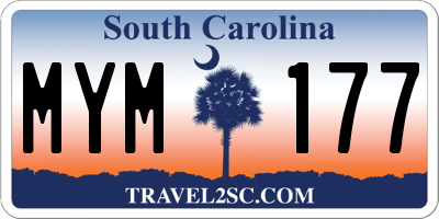 SC license plate MYM177