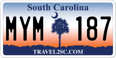 SC license plate MYM187