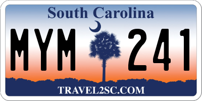 SC license plate MYM241