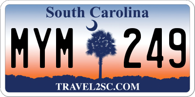 SC license plate MYM249