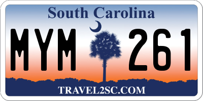SC license plate MYM261