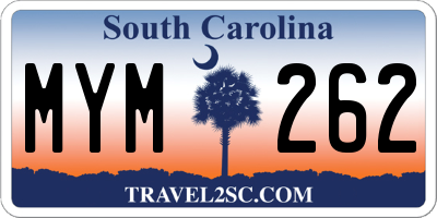 SC license plate MYM262