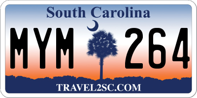 SC license plate MYM264