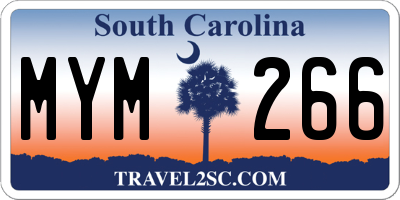 SC license plate MYM266