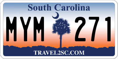 SC license plate MYM271