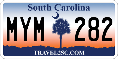 SC license plate MYM282