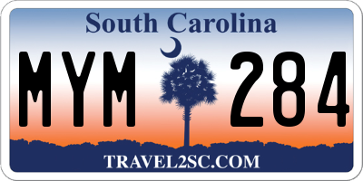 SC license plate MYM284
