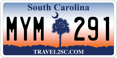 SC license plate MYM291