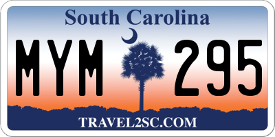 SC license plate MYM295