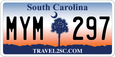 SC license plate MYM297