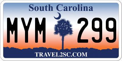 SC license plate MYM299
