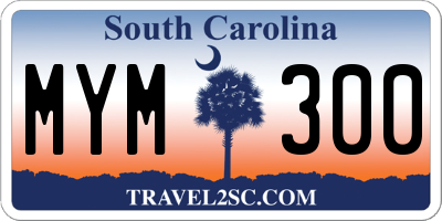 SC license plate MYM300
