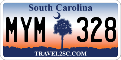 SC license plate MYM328