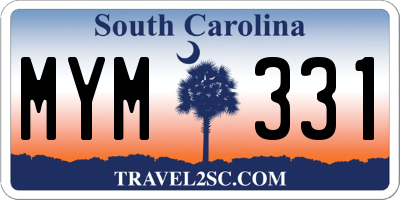 SC license plate MYM331