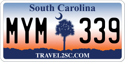 SC license plate MYM339