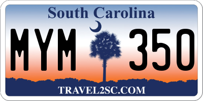 SC license plate MYM350