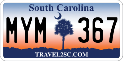 SC license plate MYM367